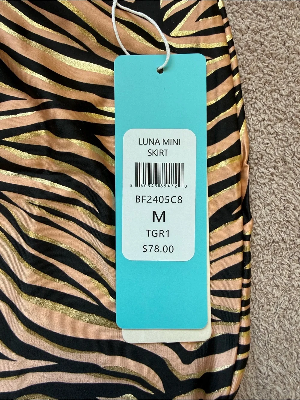 BEACH BUNNY - Luna Mini Skirt - TIGER PRINT
